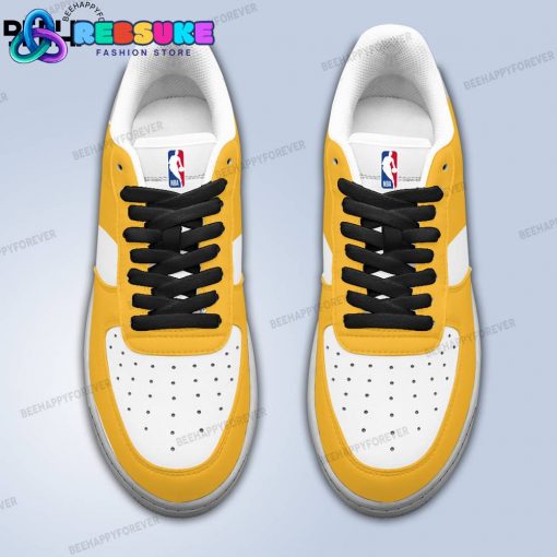 NBA Indiana Pacers Custom Name Yellow Air Force 1 Sneakers