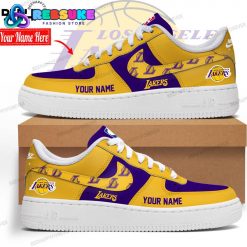 NBA Los Angeles Lakers Custom Name Air Force 1 Sneakers