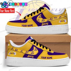 NBA Los Angeles Lakers Custom Name Air Force 1 Sneakers
