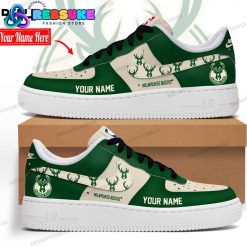 NBA Milwaukee Bucks Custom Name Air Force 1 Sneakers
