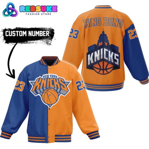 New York Knicks Bing Bong Custom Name Baseball Jacket