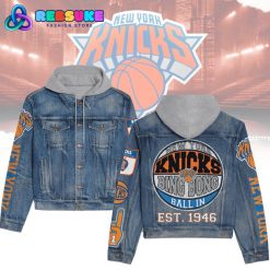 New York Knicks NBA Hoodie Denim Jacket