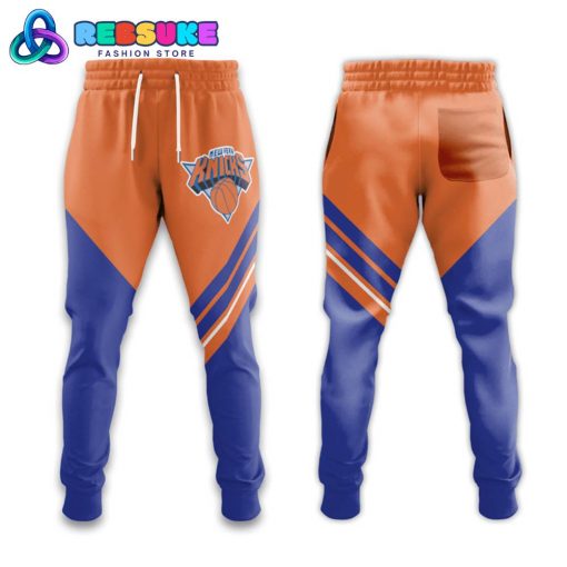 New York Knicks NBA Orange Blue Combo Hoodie