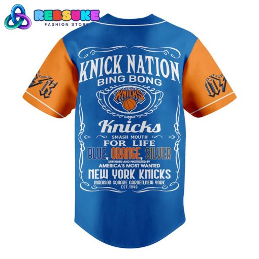 New York Knicks Nation Bing Bong Baseball Jersey