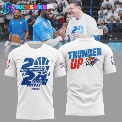 Oklahoma City Thunder NBA 2024 Playoff White Shirt