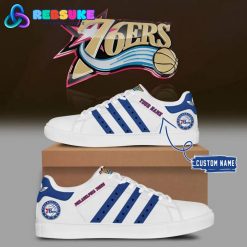 Philadelphia 76ers Nike 2024 NBA Playoffs Blue Stan Smith Shoes