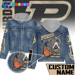 Purdue Boilermakers NCAA Customized Hoodie Denim Jacket