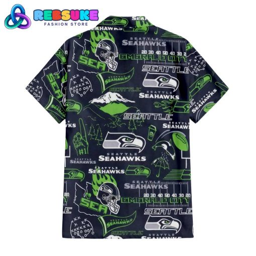 Seattle Seahawks Legacy Patch Hawaiian Shirt