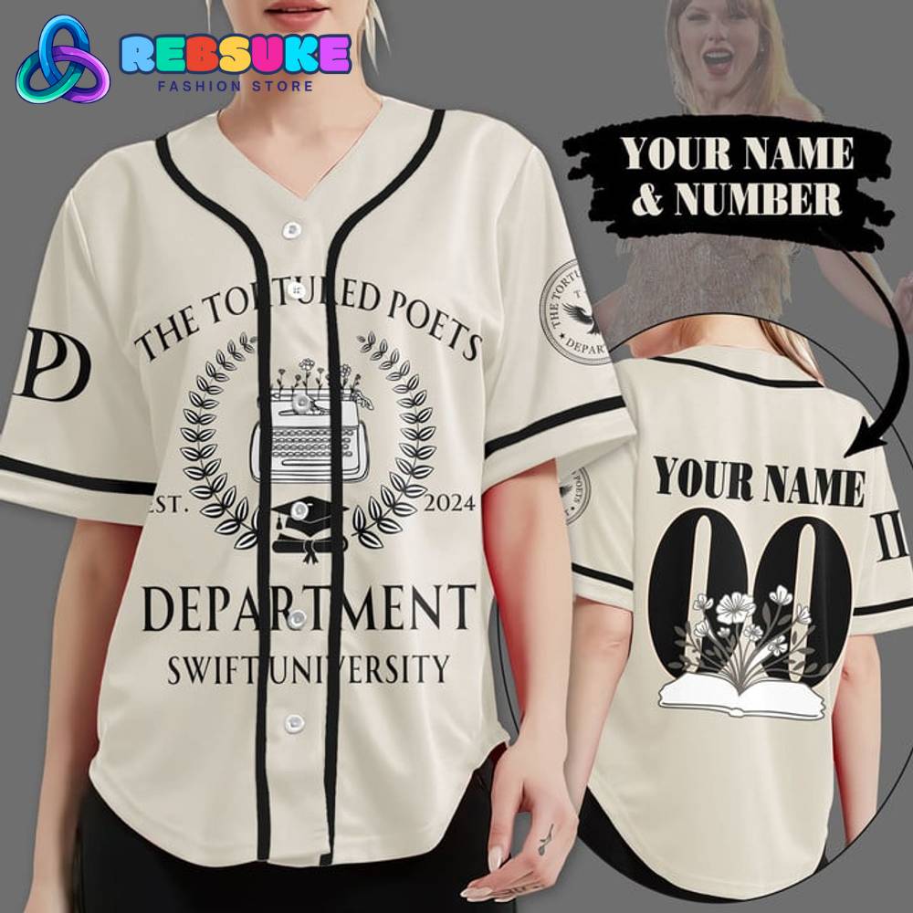 Swiftie University The Tortured Poets Dept Customized Baseball Jersey