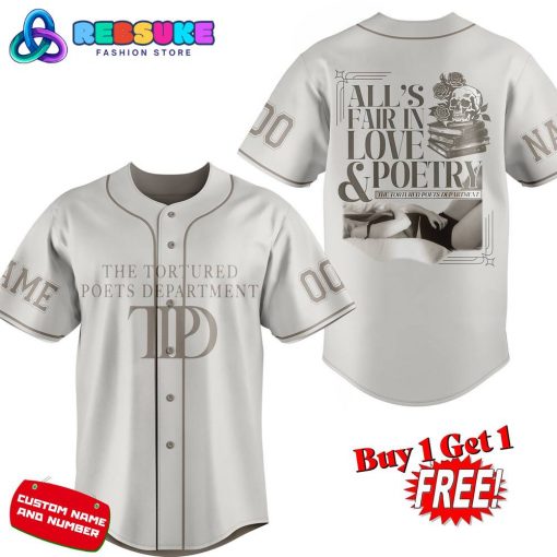 Taylor Swift The Tortured Poets Dept Customized Baseball Jersey