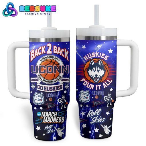 Uconn Huskies Back To Back Four It All Stanley Tumbler