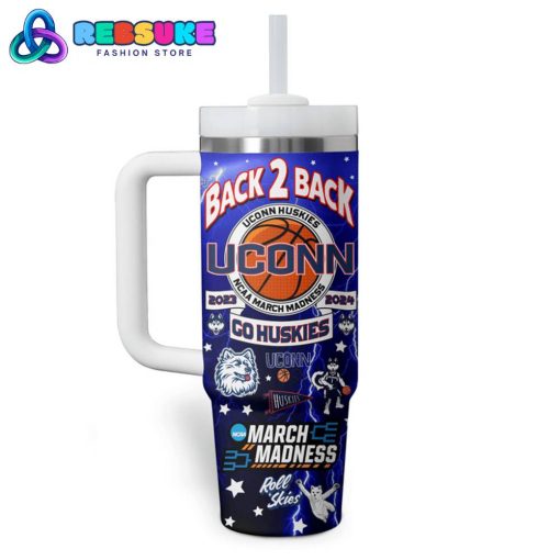 Uconn Huskies Back To Back Four It All Stanley Tumbler