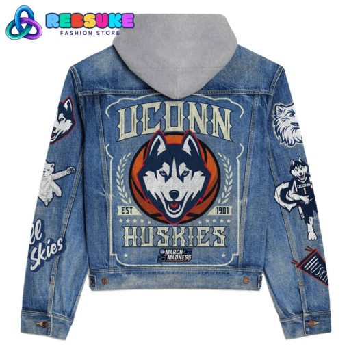 Uconn Huskies NCAA Hoodie Denim Jacket