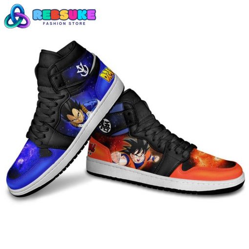 Vegeta And Goku Sneakers Custom Dragon Ball Anime Jordan 1 Mix Galaxy