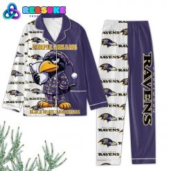 Baltimore Ravens NFL Black Night Pajamas Set