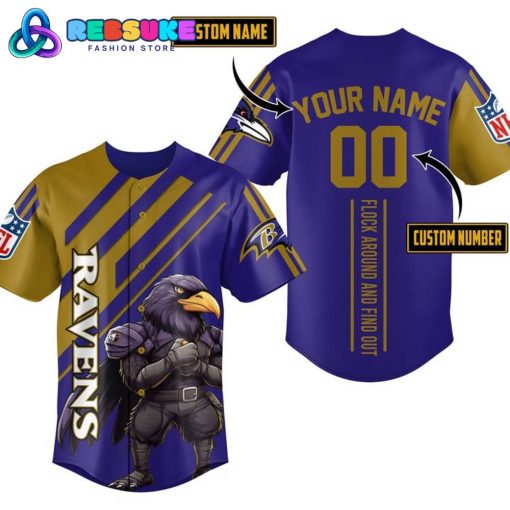 Baltimore Ravens NFL Flock Around Baseball Jersey