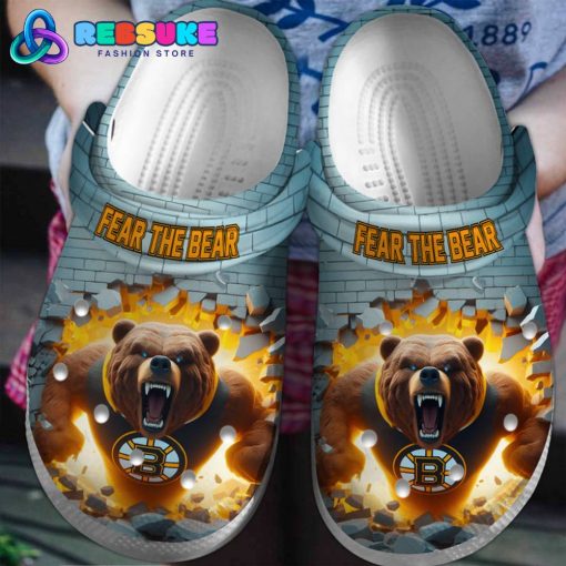 Boston Bruins NHL Fear The Bear Crocs