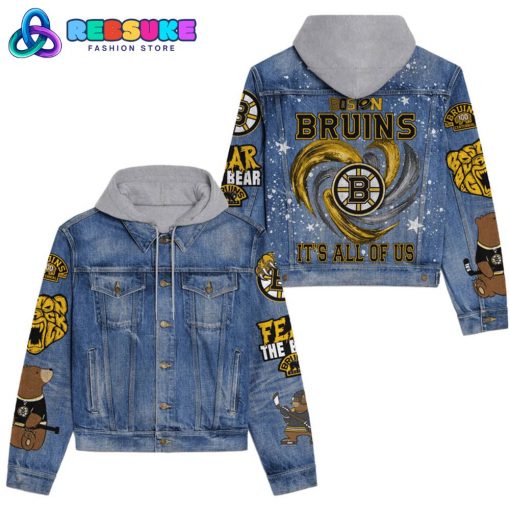 Boston Bruins NHL Its All Of Us Hoodie Denim Jacket