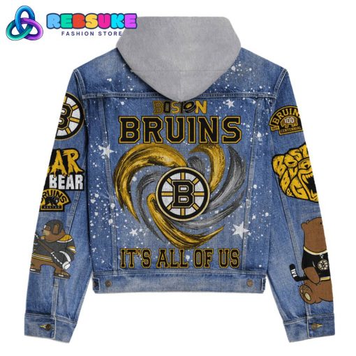 Boston Bruins NHL Its All Of Us Hoodie Denim Jacket