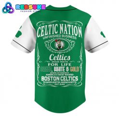 Boston Celtics Nation NBA Green Baseball Jersey
