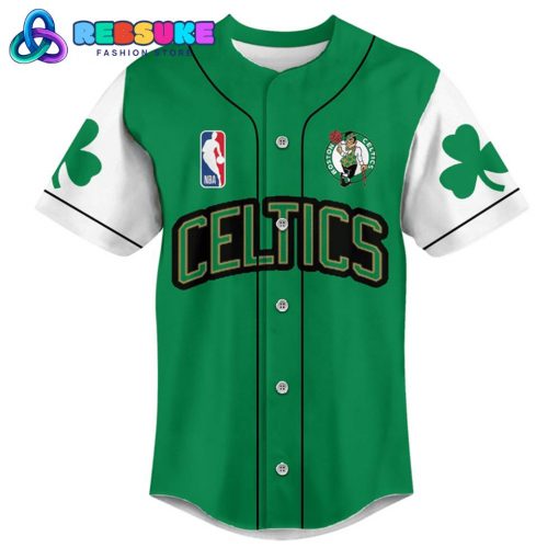 Boston Celtics Nation NBA Green Baseball Jersey