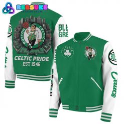 Boston Celtics Pride NBA Green Baseball Jacket