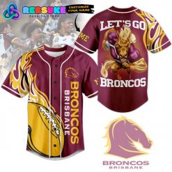 Broncos Brisbane NRL Customized Baseball Jersey