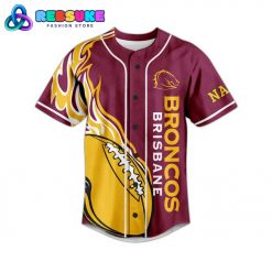 Broncos Brisbane NRL Customized Baseball Jersey