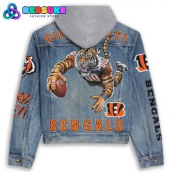 Cincinnati Bengal NFL Hoodie Denim Jacket