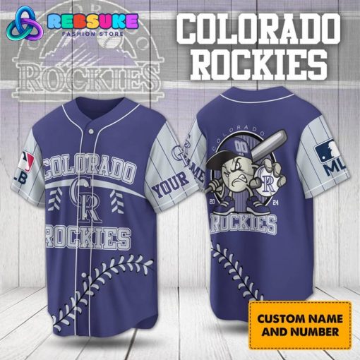 Colorado Rockies MLB Customized Purple Gray Baseball Jersey