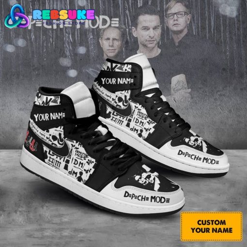 Depeche Mode Band Black Customized Air Jordan 1