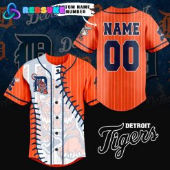 Detroit Tigers MLB Customized Orange White Baseball Jersey