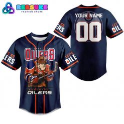 Edmonton Oilers Go Oilers Customized Baseball Jersey