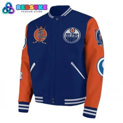 Edmonton Oilers Hockey Baseball Jacket