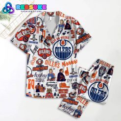 Edmonton Oilers Hockey Tears Short Pajamas Set