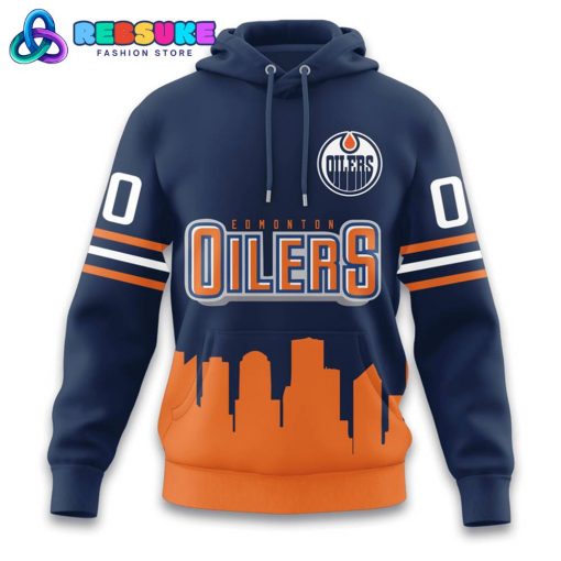 Edmonton Oilers NHL Blue Orange Combo Hoodie