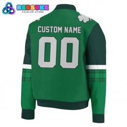 Edmonton Oilers NHL Customized Green Baseball Jacket