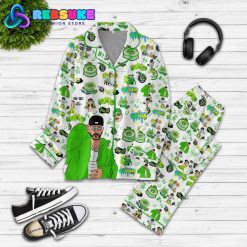 Feid Ferxxo Green White Pajamas Set