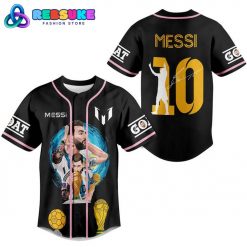 Lionel Messi World Cup Champion Baseball Jersey