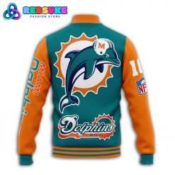 Miami Dolphins Football Team Customized Baseball Jacket