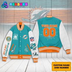 Miami Dolphins I Love My Rugby Player Customized Baseball Jacket