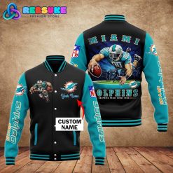 Miami Dolphins NFL 2024 Custom Name Baseball Jacket