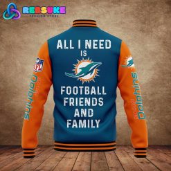 Miami Dolphins NFL All I Need Is Football Baseball Jacket