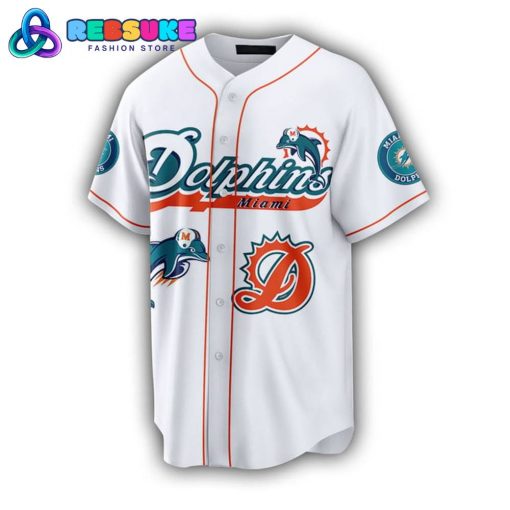 Miami Dolphins NFL Personalized Baseball Jersey