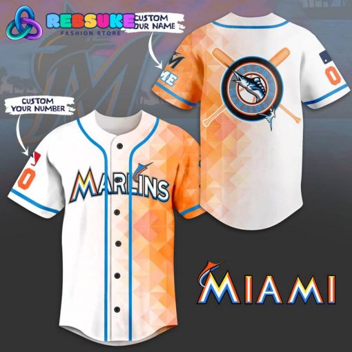 Miami Marlins MLB Personalized Baseball Jersey