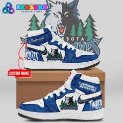 Minnesota Timberwolves NBA Blue Customized Nike Air Jordan 1