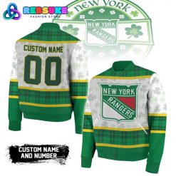 New York Rangers St Patrick Day Customized Baseball Jacket
