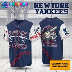 New York Yankees MLB Customized Blue White Baseball Jersey