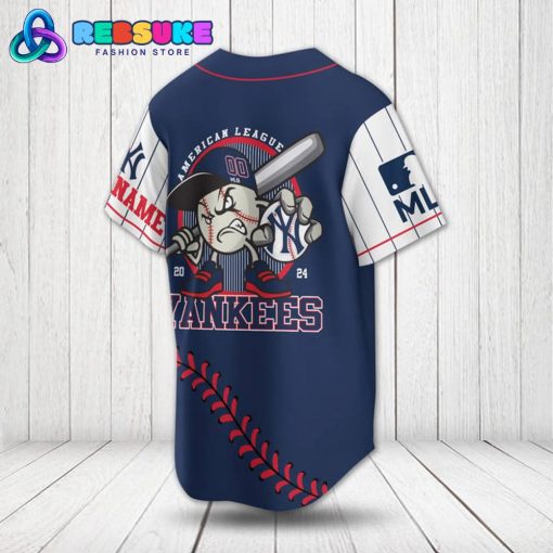 New York Yankees MLB Customized Blue White Baseball Jersey