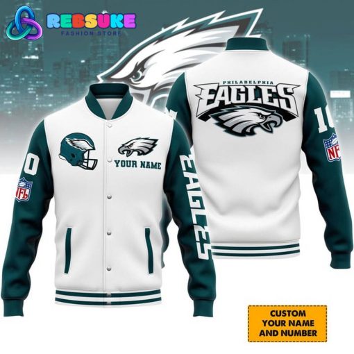 Philadelphia Eagles NFL Custom Name Baseball Jacket